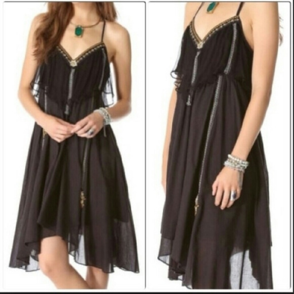 Free People Enchanted Rock Dress Black Small